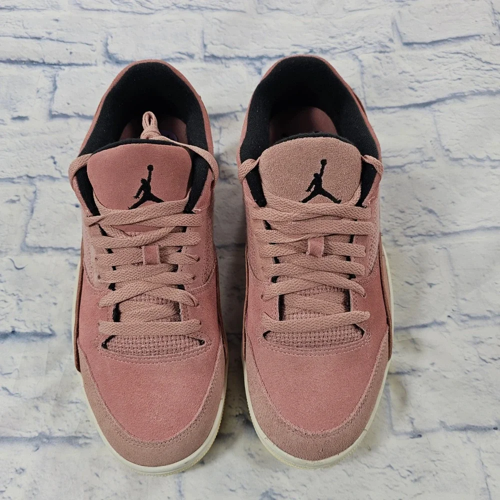 Jordan Flight Court Sneakers Mens 10.5 Rust Pink Suede HF3255-601 Low Top Shoes